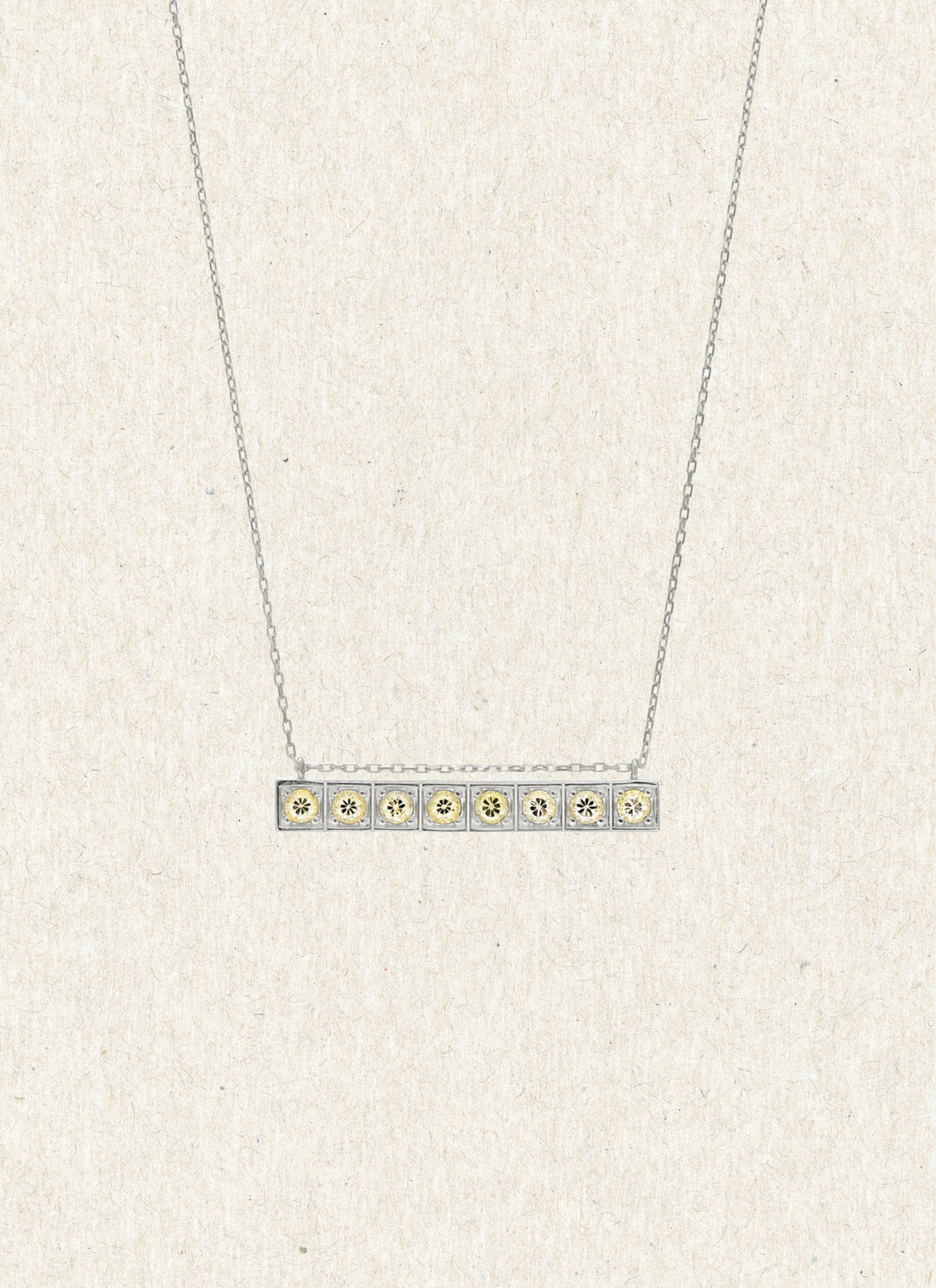 Ama Citrine Stone Bar Pendant